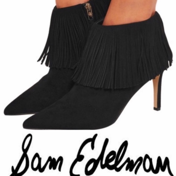 Sam Edelman Shoes - Sam Edelman Kandice fringe heel booties